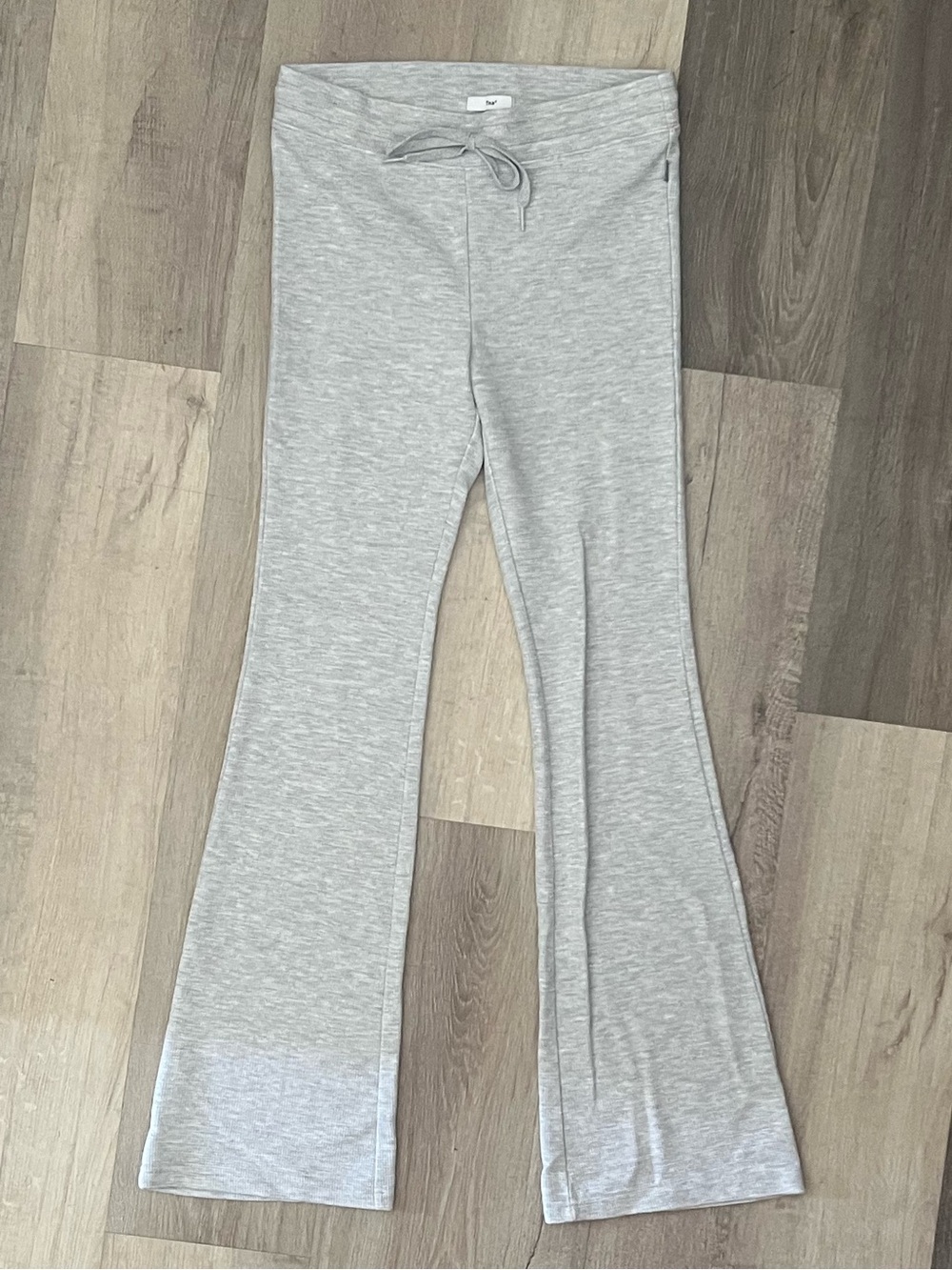 Artizia TNA Waffle Knit Flare Pants size Small Grey